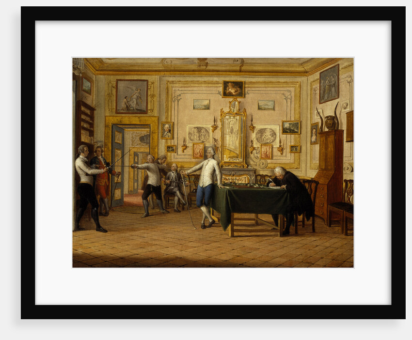 Kenneth Mackenzie, 1st Earl of Seaforth 1744 - 1781 at home in Naples: fencing scene by Pietro Fabris